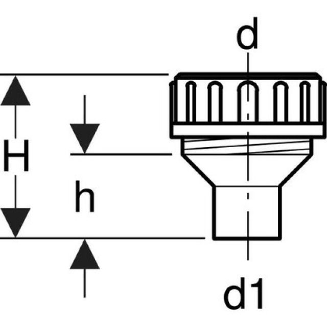 GEBERIT PE TUBULURE A/ RACCORD
359.330 A BRASER 56/54MM