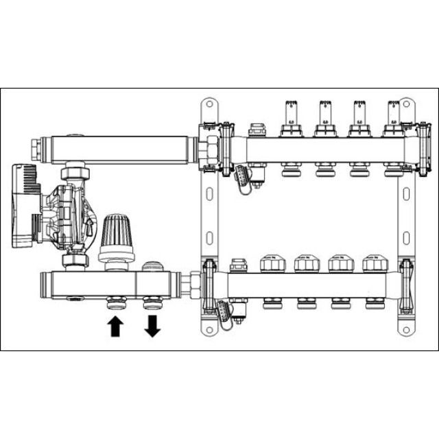 Festwert-Regelset F36
horizontal mit Pumpe Wilo PARA
15/6-43/SC 130