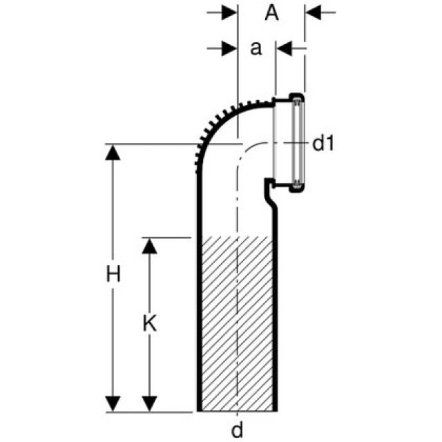 SILENT COUDE 90° WC SUSPENDU
308.881                  90 MM