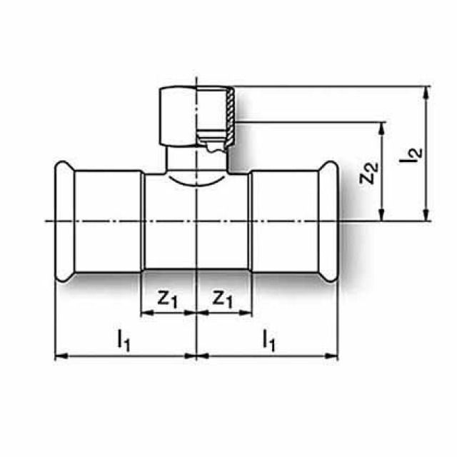 TE MIXTE ACIER-ZINGUE 28 X 3/4 X 28
STEELPRESS ART. 389.304.028