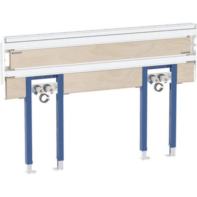 Waschtischelement Geberit
Duofix, Montagerahmen
Breite 150 cm, Höhe 98-112 cm
Montageplatte aus Furnierholz
mit Anschlusswinkel
Füsse verstellbar