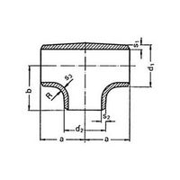 Schweiss-T-Stück, nahtlos, reduziert, kältebeschichtet 2K, 1 x 60µm(Grundbeschichtung)