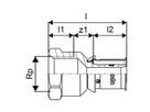 GF Uponor S-Press PLUS Raccord de transition avec filetage femelle
