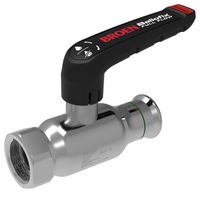 Robinet à boisseau sphérique BROEN BALLOFIX Full Flow à raccord à sertir × filetage intérieur, en acier inoxydable