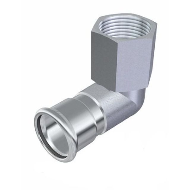 PROFITEC PRESSINOX-FIG. 7
EQUERRE DE TRANSITION 90° AVEC
FILETAGE F, 1/2"-15 MM