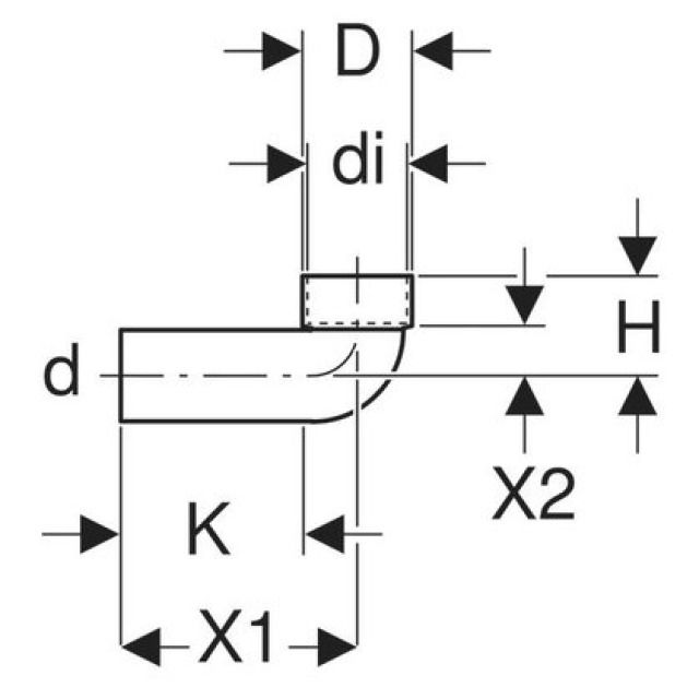 GEBERIT PE COUDE WC AU SOL
367.880     88.5°       110 MM