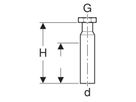 Geberit PE-HD, Tubulure de raccordement avec écrou de serrage