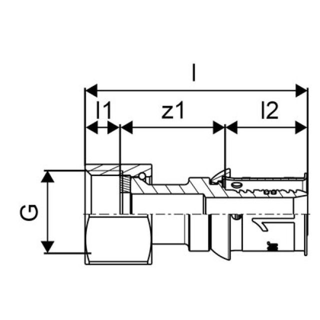 GF Uponor S-Press
raccord écrou libre 32-G1"SN