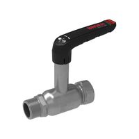 Robinet à boisseau sphérique BROEN BALLOFIX Full Flow, filetage intérieur × filetage extérieur, acier inoxydable – tige longue