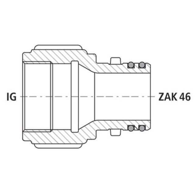 HAWLE ZAK-ÜBERGANG
6381   ZAK46   5/4"  IG