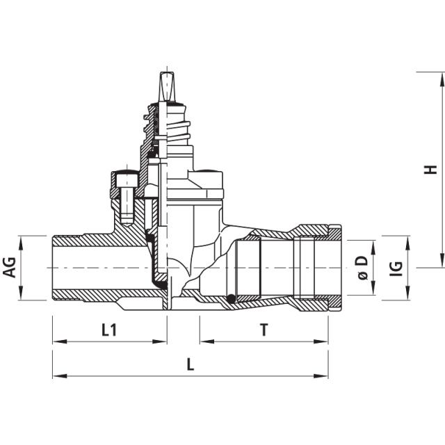 VANNE DE BRANCHEMENT AVEC 2800
MANCHON À EMBOÎT PE  D 32 MM