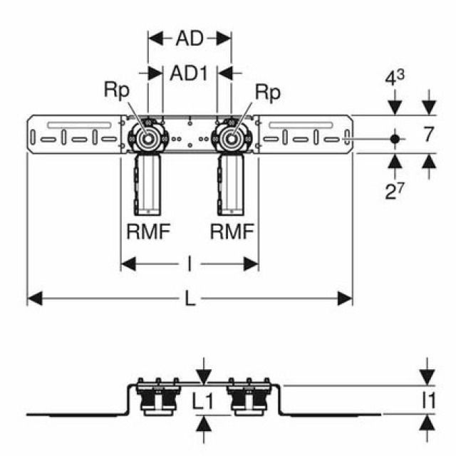 FLOWFIT BOÎTE RACCORDEMENT 90°
650.792   RP=1/2"  15.3CM
POUR MASTERFIX