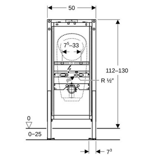 DUOFIX-élém. Urinoir 111.628
TYPE 112/130 - / Selva