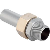 Geberit Mapress Raccord union acier inoxydable avec filetage extérieur et extrémité à emboîter
