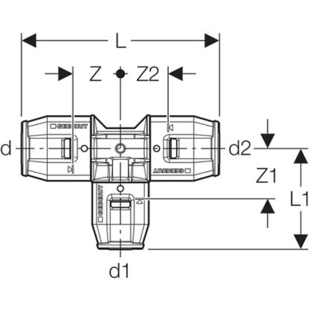 PFIT T-STUECK 90° REDUZIERT
651.314            20-16-16 MM