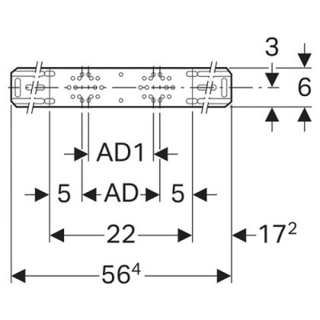 MEPLA-MONTAGEPLATTE 2-F.LANG
601.731         AD= 100+120 MM