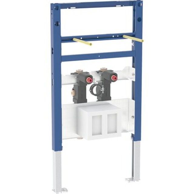 Waschtischelement Geberit
Duofix, Montagerahmen Breite
50 cm, Höhe 82 _ 98 cm 2
Wasserzählerstrecken
vormontiert KOAX G2"-Gewinde
für Standarmatur, Traverse - Armatur höhenverstellbar
Unterputzabsperrventil ¾ JRG
LegioStop und 2 Anschluss-T-
Stücken, Befes...
