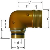Pièce intermédiaire enfichable coudée Optiflex, 86105