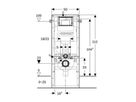 Élément Geberit Duofix pour construction massive, pour WC suspendu, 112 cm, avec réservoir à encastrer Sigma 12 cm