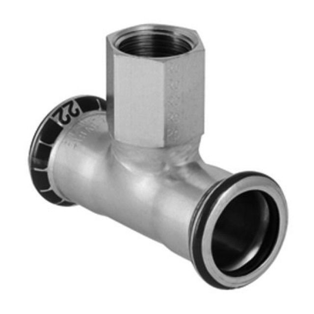 TE GEBERIT MAPRESS ACIER INOXYDABLE
A/ FILETAGE INT. 22 - 3/4" - 22 MM
31308