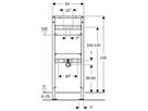 Geberit Duofix élément pour vidoir, 130 cm, robinetterie murale apparente
