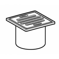 Geberit entonnoir d’entrée avec cadre de grille, pour écoulement à emboîter, 10 x 10 cm