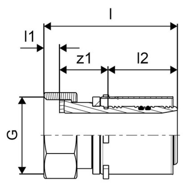 GF Uponor S-Press
raccord femelle 40-G1 1/2"SN