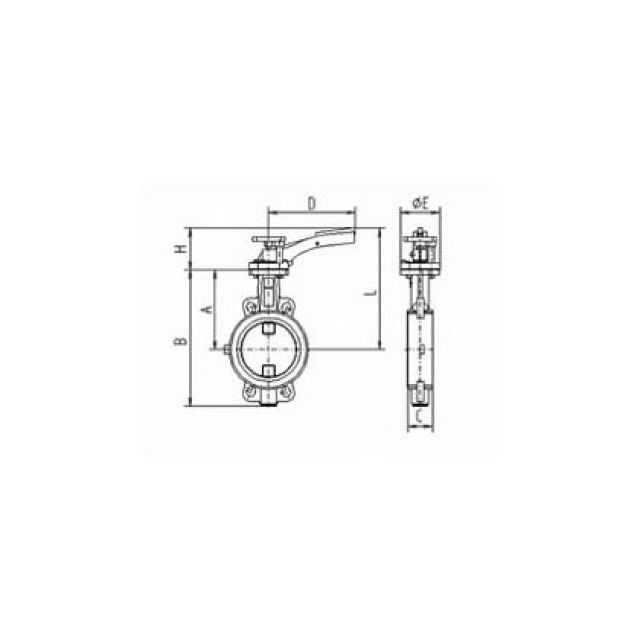 EBRO ZWISCHENBAUKLAPPE DN  32
Z011-ATHERM RASTERH. PN6/10/16