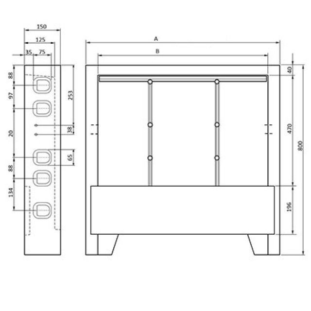 ALDA C-Profilschiene L=460mm
mit 4 Schrauben (Ersatzteil)