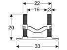Support Geberit pour collier à sceller en dalle