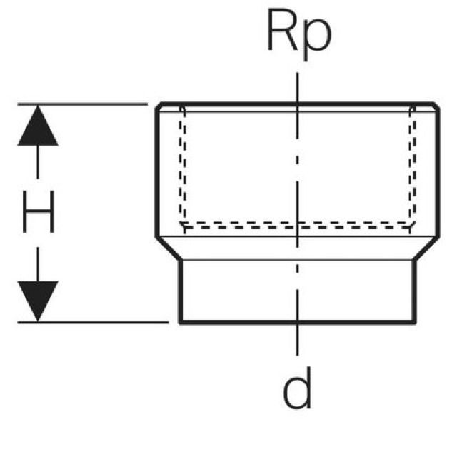 GEBERIT PE EMBOUT SOUDER FILET
361.719 INTERIEUR 50 MM - 1/2"