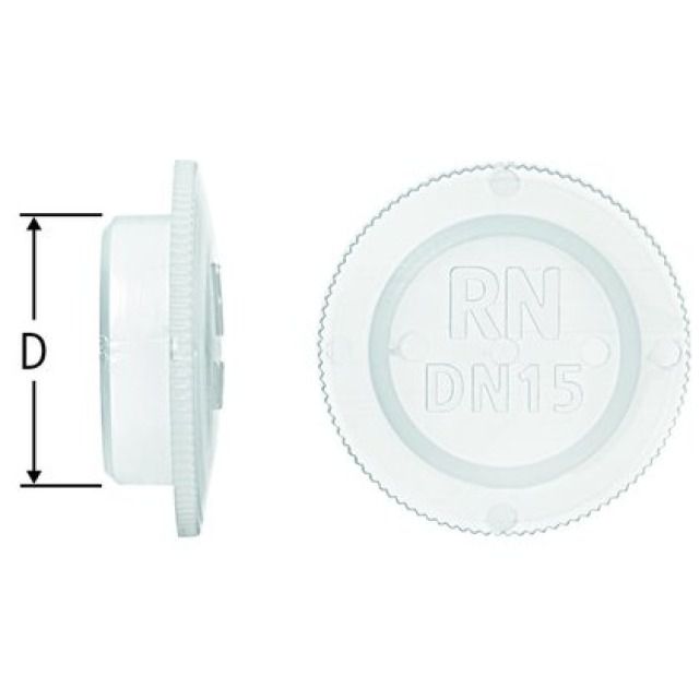 Cape de protection RN pour
raccords enfichables, pour
distributeur Optiflex 86122.21
en matière synthétique