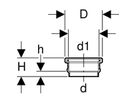 Geberit PE-HD, Manchon de raccordement court à emboîter