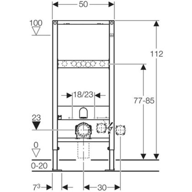 DUOFIX-WAND-WC-ELEMENT TYP 112
111.203  FUER ZWEISTUECKANLAGE