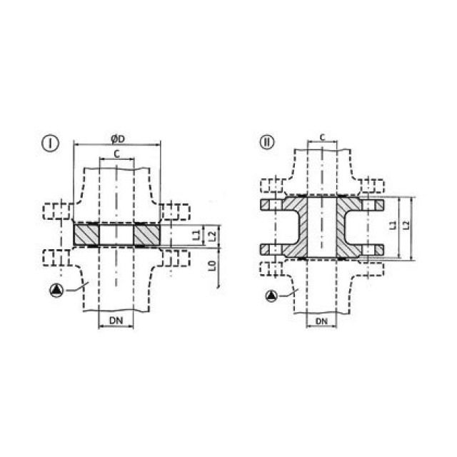 WILO ZWISCHENSTUTZEN F3
110623098 DN50 PN6
AUSFÜHRUNG 1