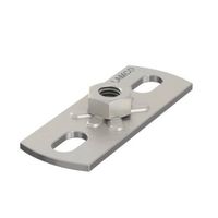 Plaque de base à 2 trous, inox V2A