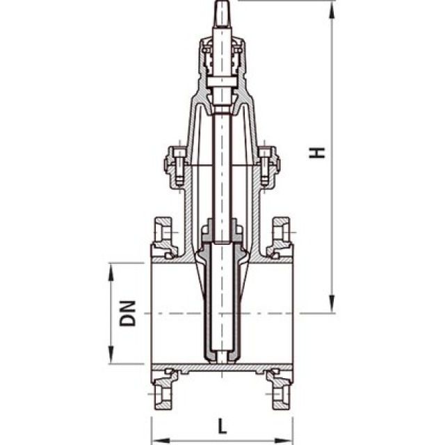 Vanne pour remplacement de vanne
incl. brides libres
4019        PN16        DN125