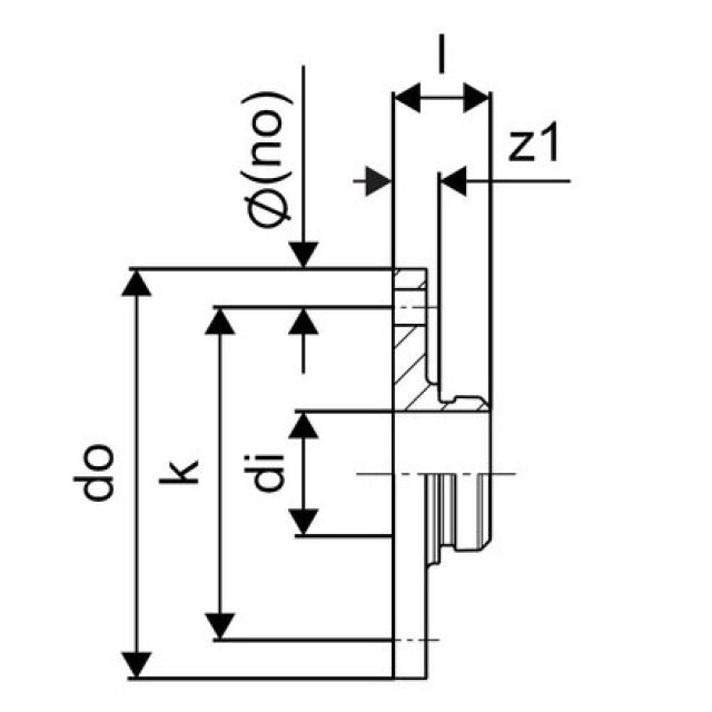 GF Uponor RS
adaptateur à bride RS2-DN65 (PN6)