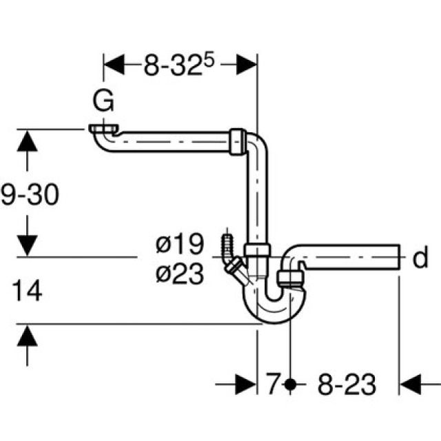 GEBERIT GARNITURE EVIER SIMPLE
152.802  2" - 56 MM