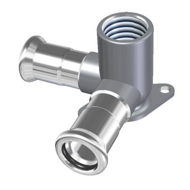 PROFITEC PRESSINOX-FIG. 76
CORNIÈRE 90°, FILETAGE F
AVEC 2 DÉPARTS 90° 1/2"-15 MM