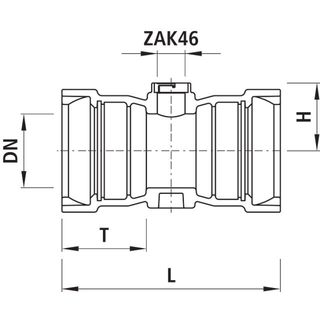 RACC DE BRANCHEMENT BLS 5412
AVEC SORTIE ZAK DN 150