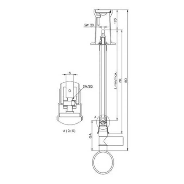 Garniture installation fixe
Elgef-Plus, tête carrée 20x20
longueur de tige 1.50 m
article n° 200.120.015