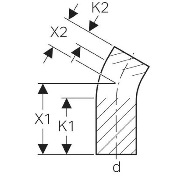 GEBERIT PE-HD COUDE
367.030      30°       110 MM
