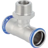 Geberit Mapress Té acier inoxydable avec filetage extérieur