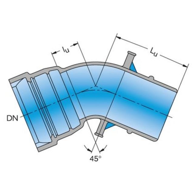 MK-PIECE(S) EMBOÎTEMENT 45°
COUDE AVEC 1 MANCHON DN200 BLS
ARTICLE : F0200.000.2020