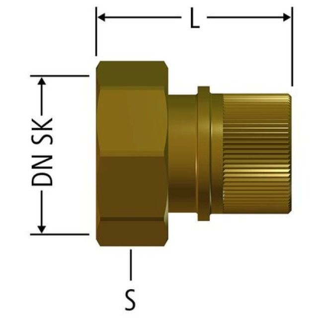 Bouchon de fermeture RN avec
écrou, pour accouppl. rapide
p. distrib.Optiflex, 86108.21
en bronze CC246E