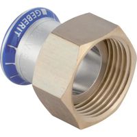 Geberit Mapress Raccord acier inoxydable avec écrou de serrage en laiton