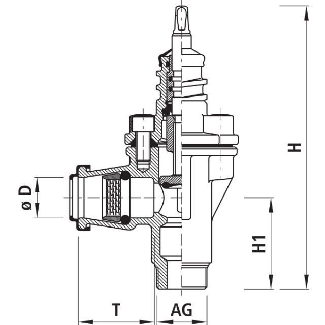 VANNE BRANCH COUDÉE + MANCHON
3130 EMBOÎT PE D32 MM AG1 1/4"