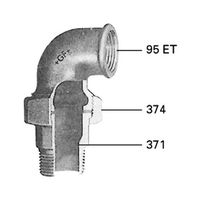 Equerre union à joint plat, 97, noir, (UA2)