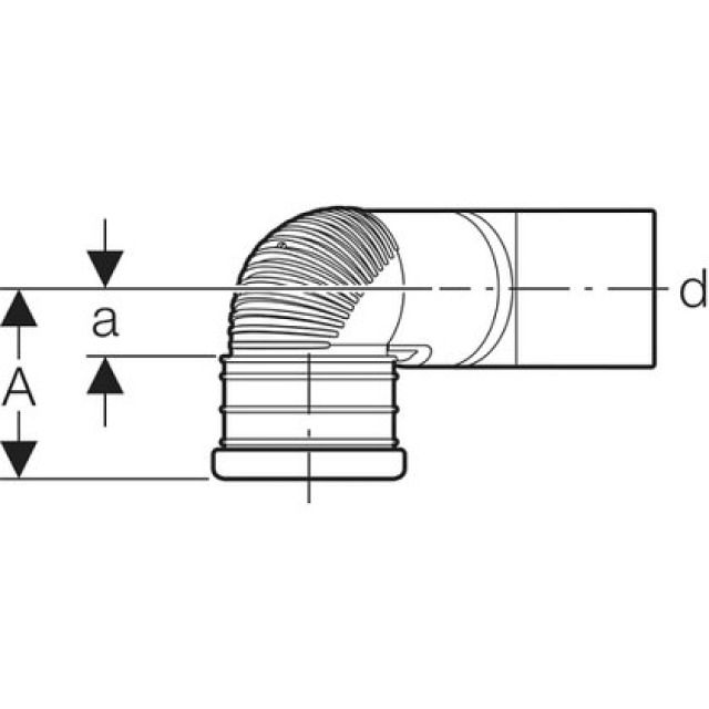 SILENT COUDE 90° WC SUSPENDU
308.006 GAUCHE        90 MM